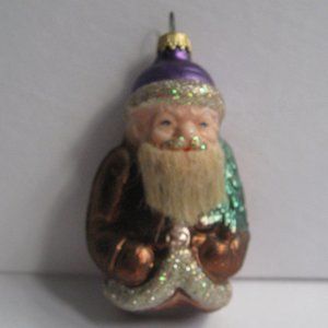 Lauscha Glas Creations Blown Glass Santa Claus Ornament West Germany